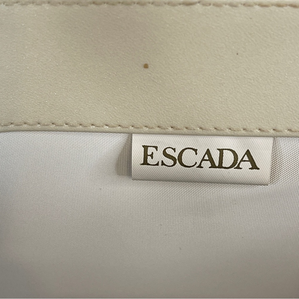 Escada Sunset Boulevard Cream Ivory Tote Handbag - Picture 13 of 16